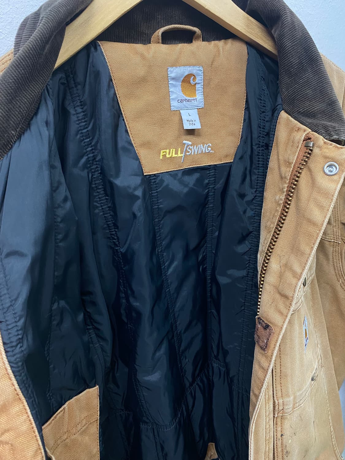 칼하트 카멜 90s 썬페이딩 덕 캔버스 워크자켓 L 상품이미지5