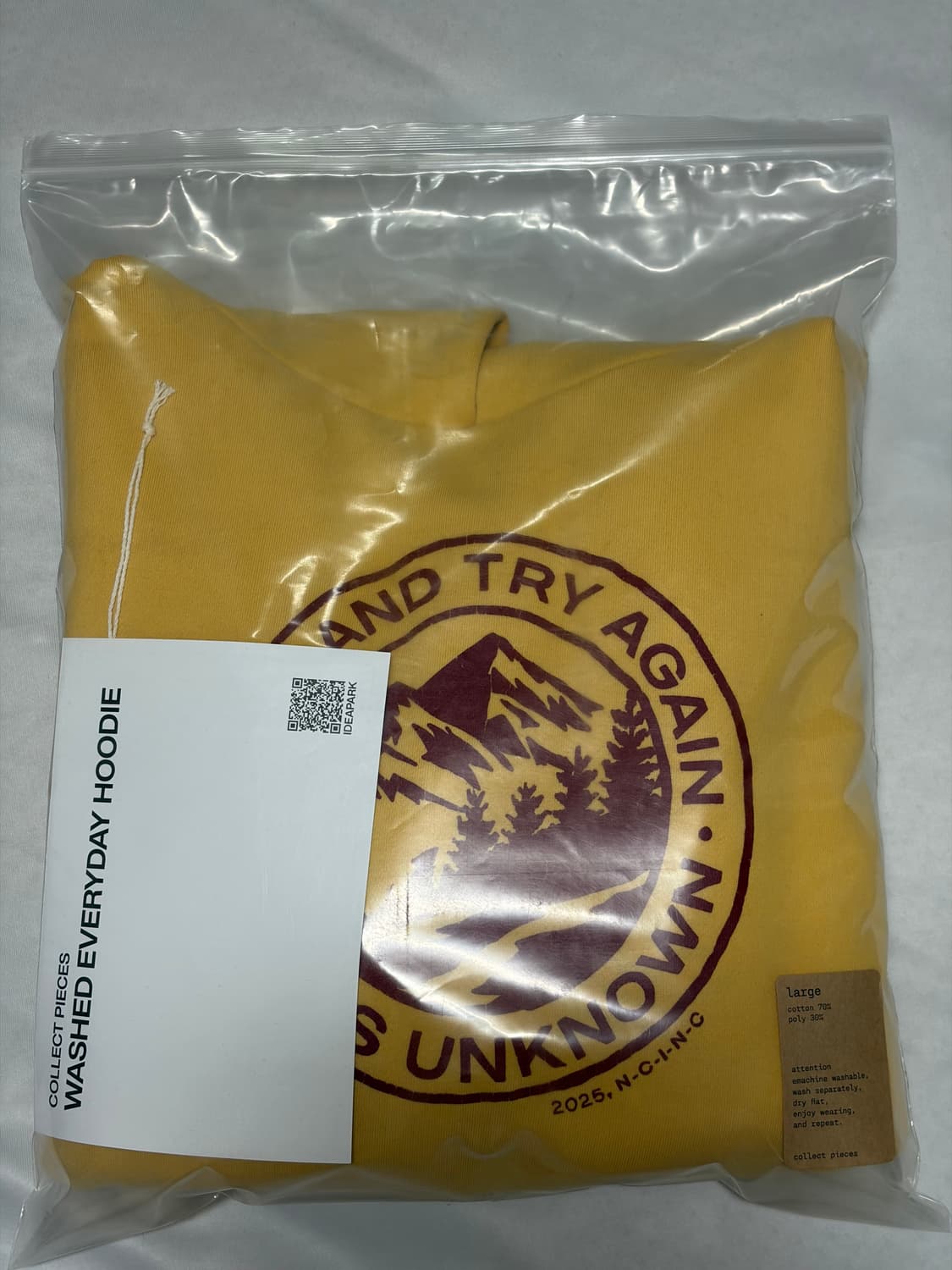 [L] 컬렉트피시스 tata 후드티 옐로우 상품이미지1