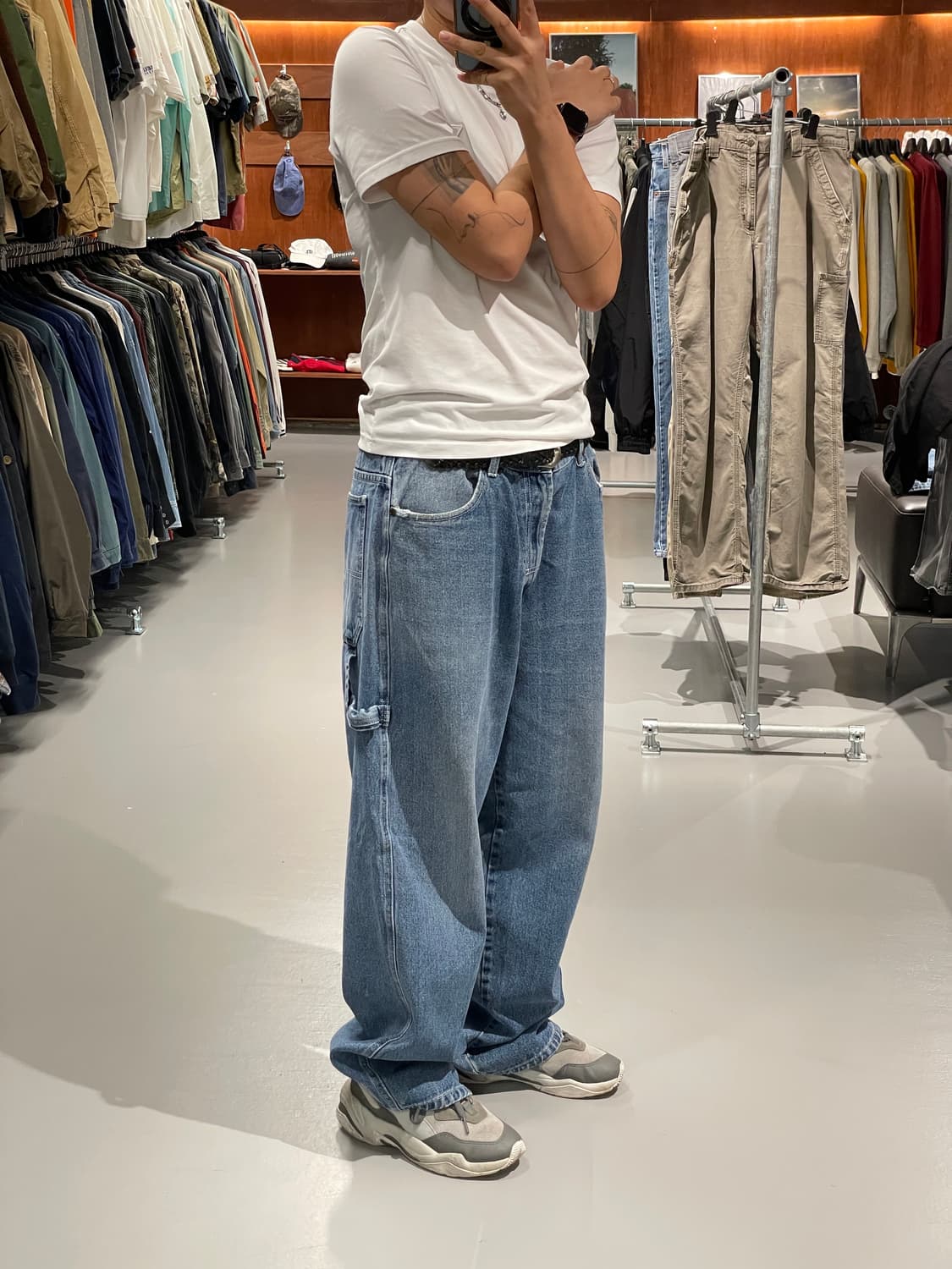 빈티지 힙합 데님 카펜더 팬츠 상품이미지1