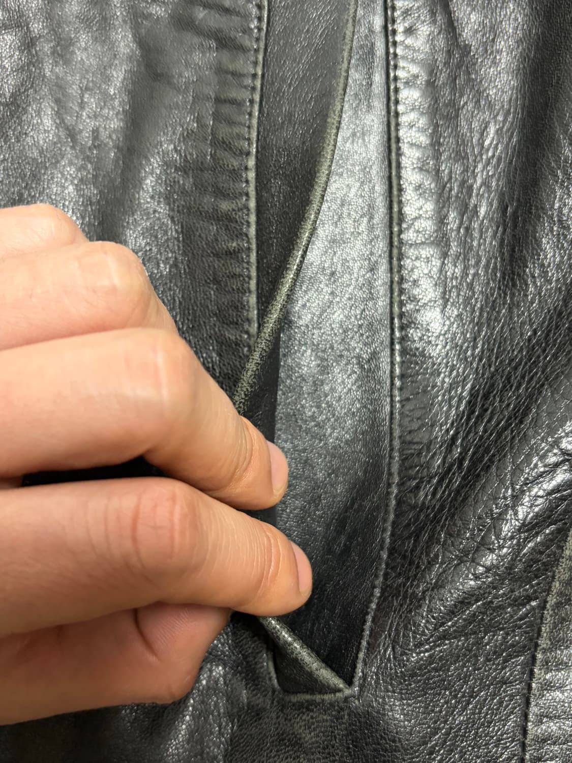 L) 에디바우어 램스킨 레더 카코트 올드갭 카코트 상품이미지2