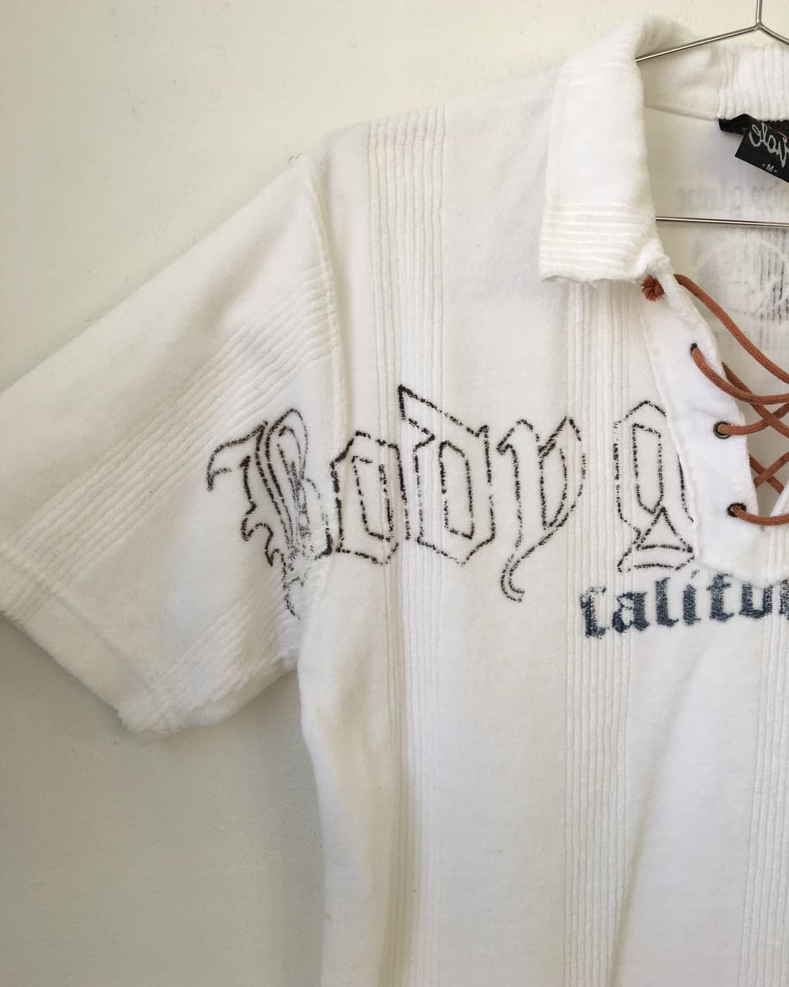 Lace up point ribbed pk t 상품이미지3