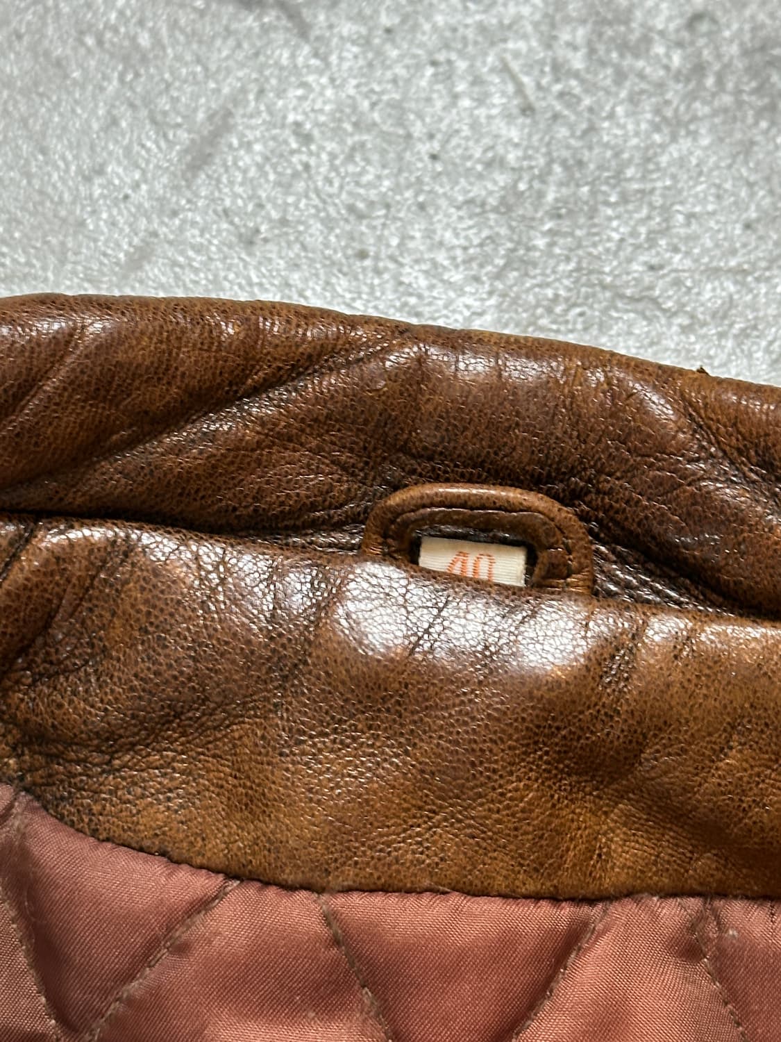 90's 시어스 오크브룩 디스 레더 봄버 자켓 빈티지 봄버 가죽 자켓 상품이미지9