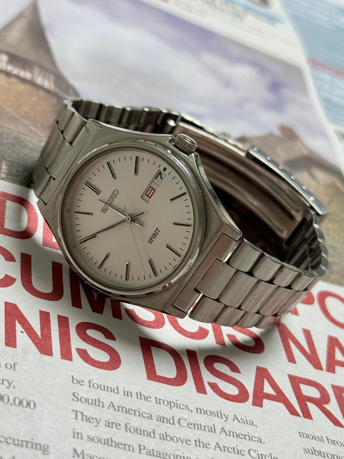 Seiko 세이코 SPRIT 쿼츠 데이 데이트 샌드 블라스트 상품이미지5