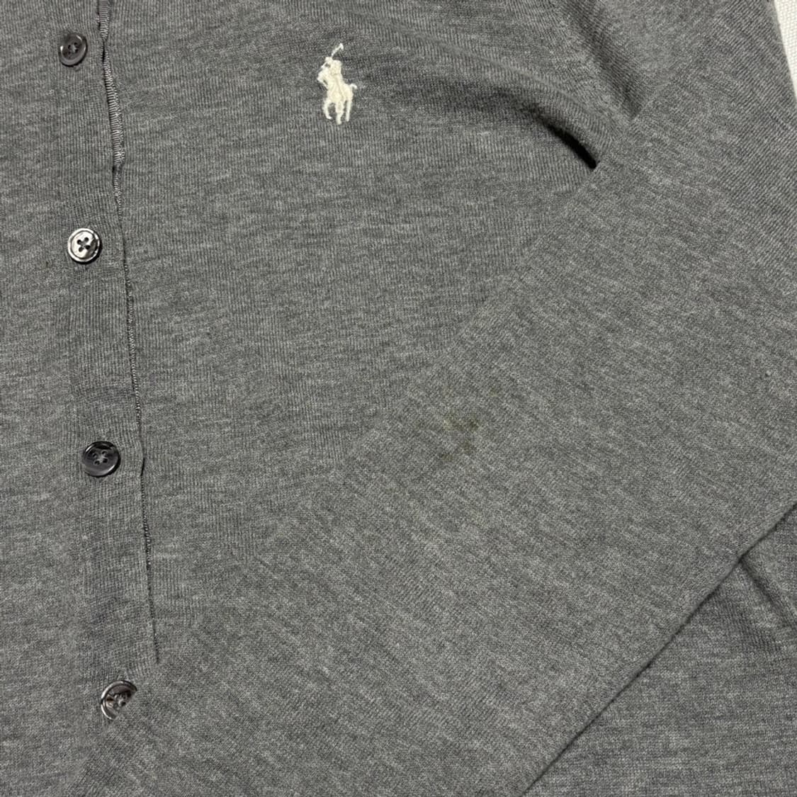 M 폴로랄프로렌 여성용 그레이 피마코튼 가디건 상품이미지7