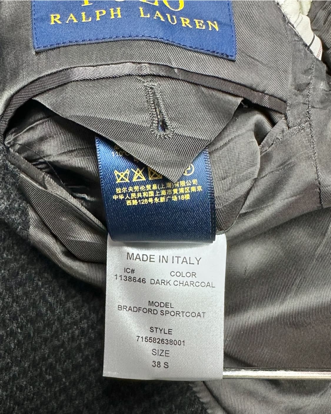 폴로 랄프로렌 울 체크 싱글자켓 상품이미지6