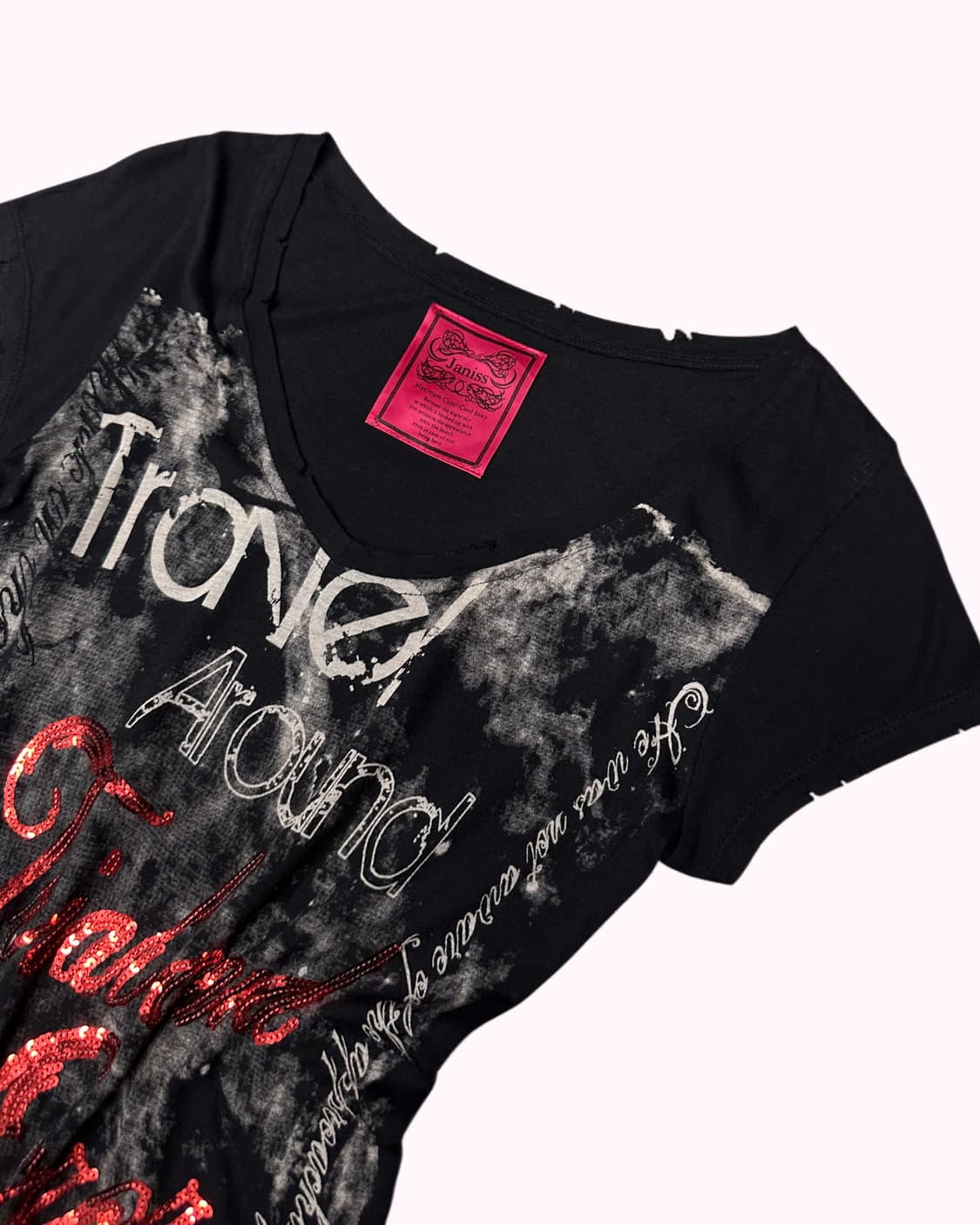 JANISS damaged grunge printing t-shirt 상품이미지2