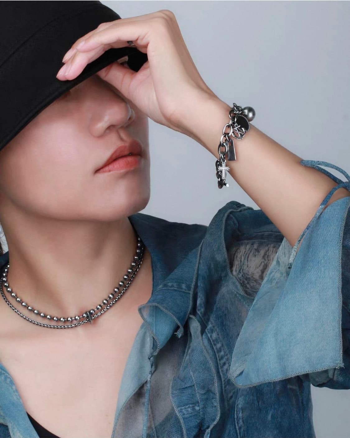 Oceanora S925 실버 멀티 엘리먼트 펜던트 빈티지 하이엔드 팔찌 상품이미지4