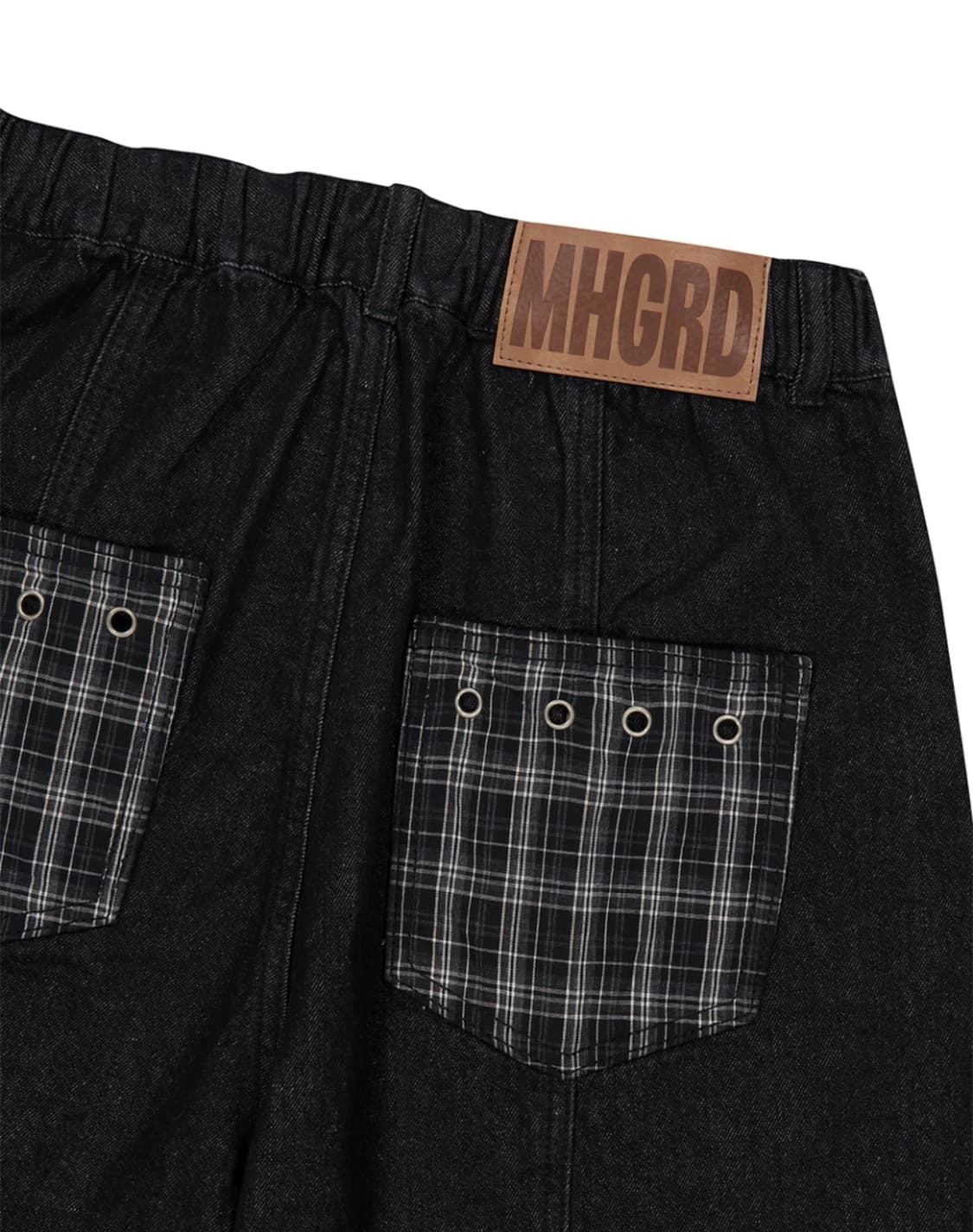 [⭐️새상품/마하그리드] 버뮤다 체크 포켓 데님쇼츠 (블랙/M사이즈) 상품이미지3