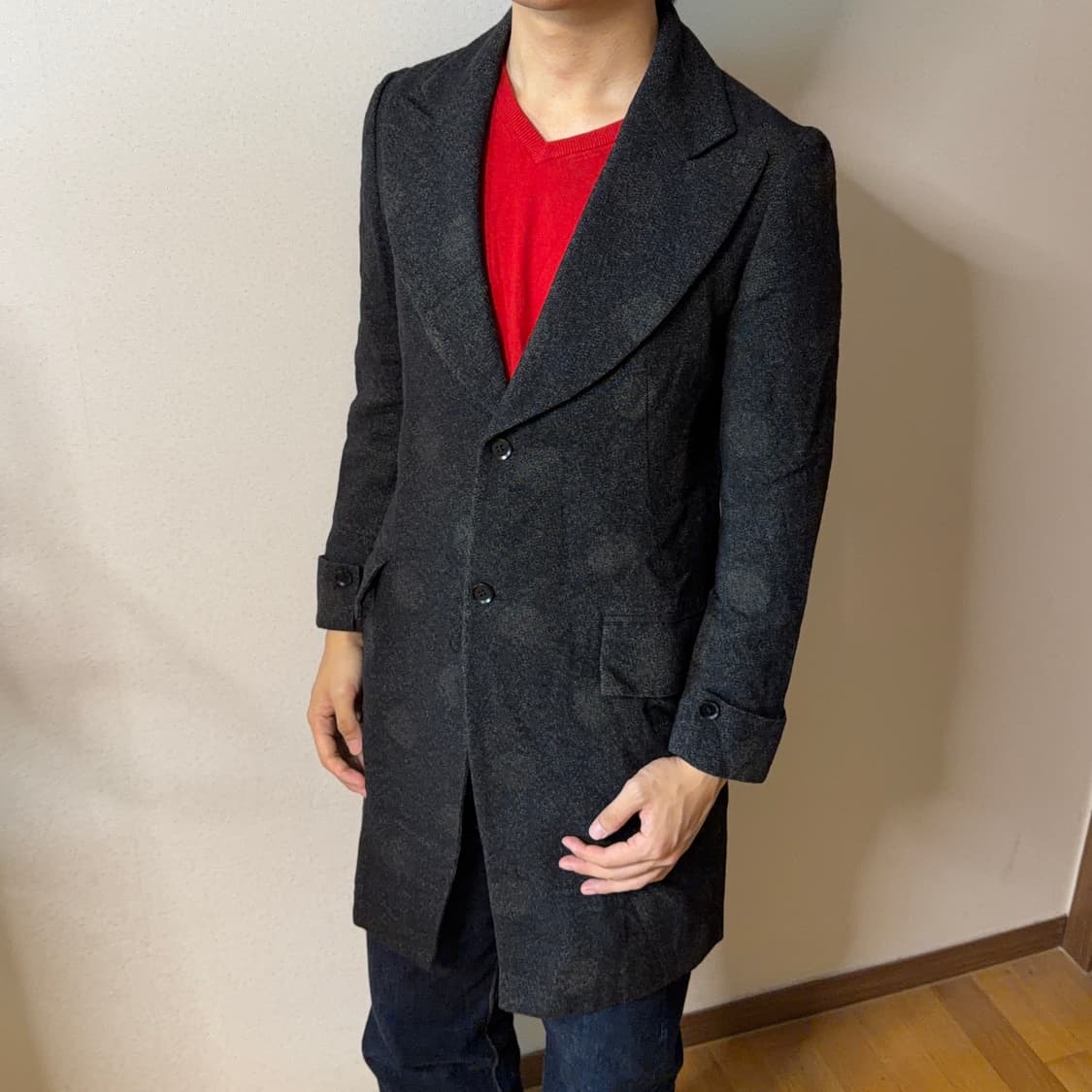 요지야마모토 noir 자카드 코트 상품이미지2