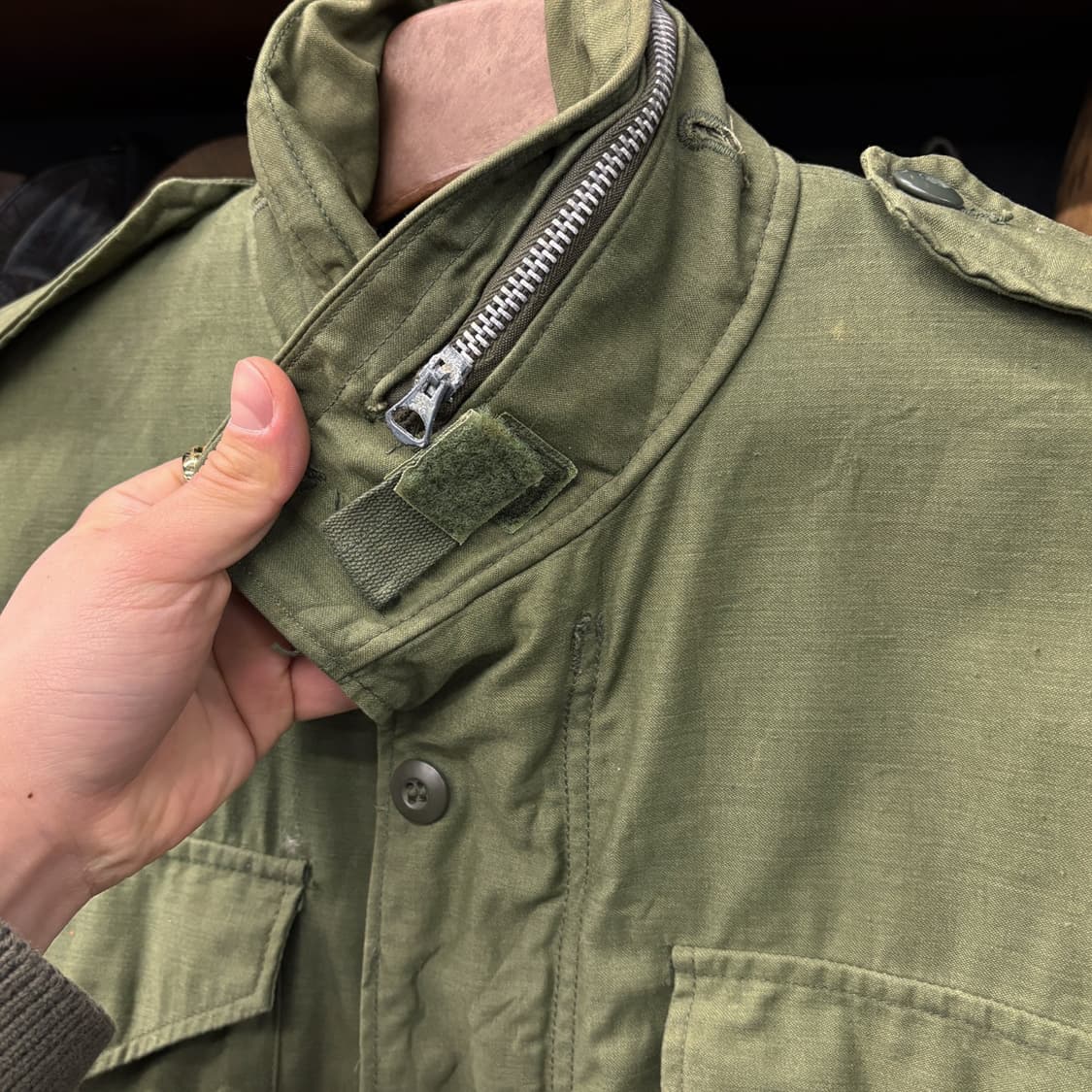 70s 오리지날 미군 M-65 필드자켓 사파리 퍼티그 자켓 N481 상품이미지5