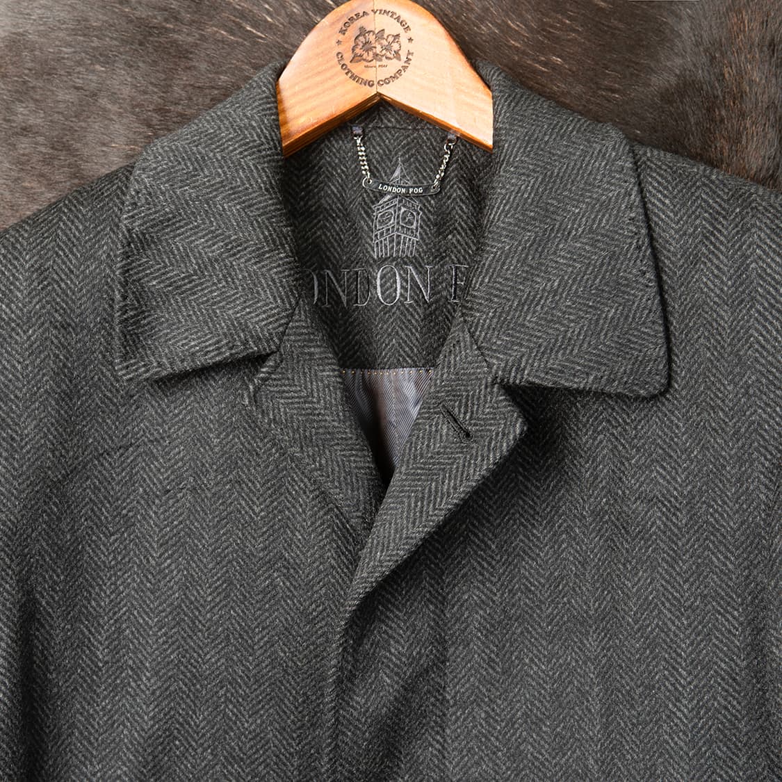 [100] 00s 런던포그 100% 캐시미어 헤링본 발마칸 코트  상품이미지2