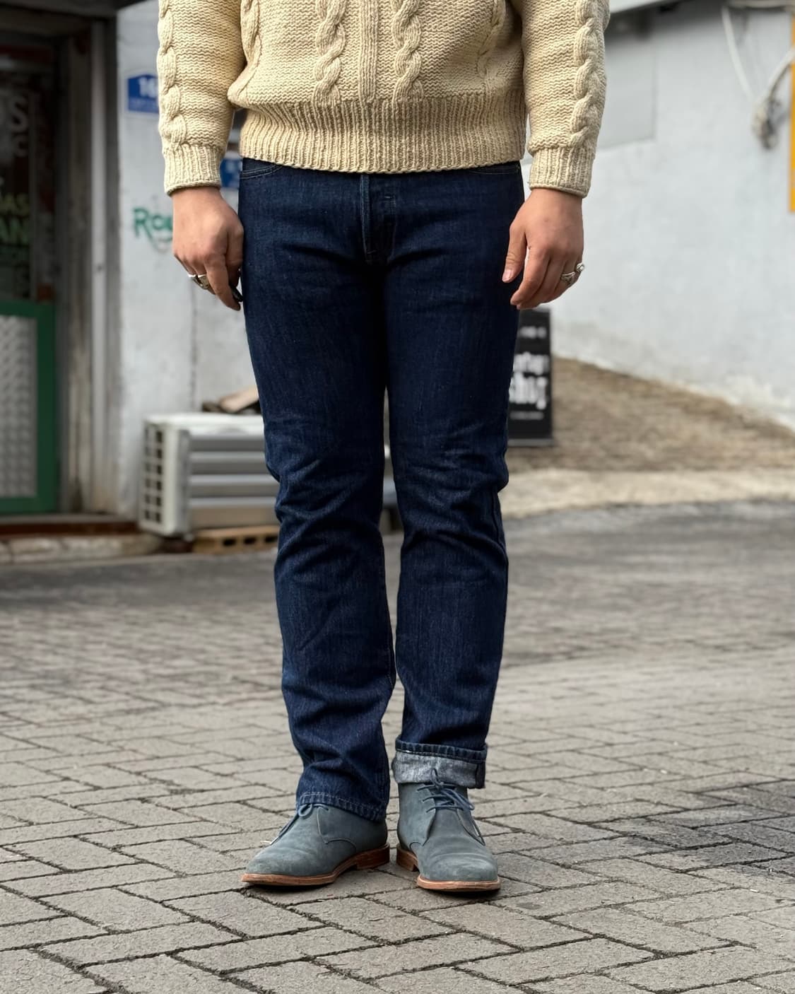 리바이스 501 스트레이트 핏 데님 팬츠 32 상품이미지8