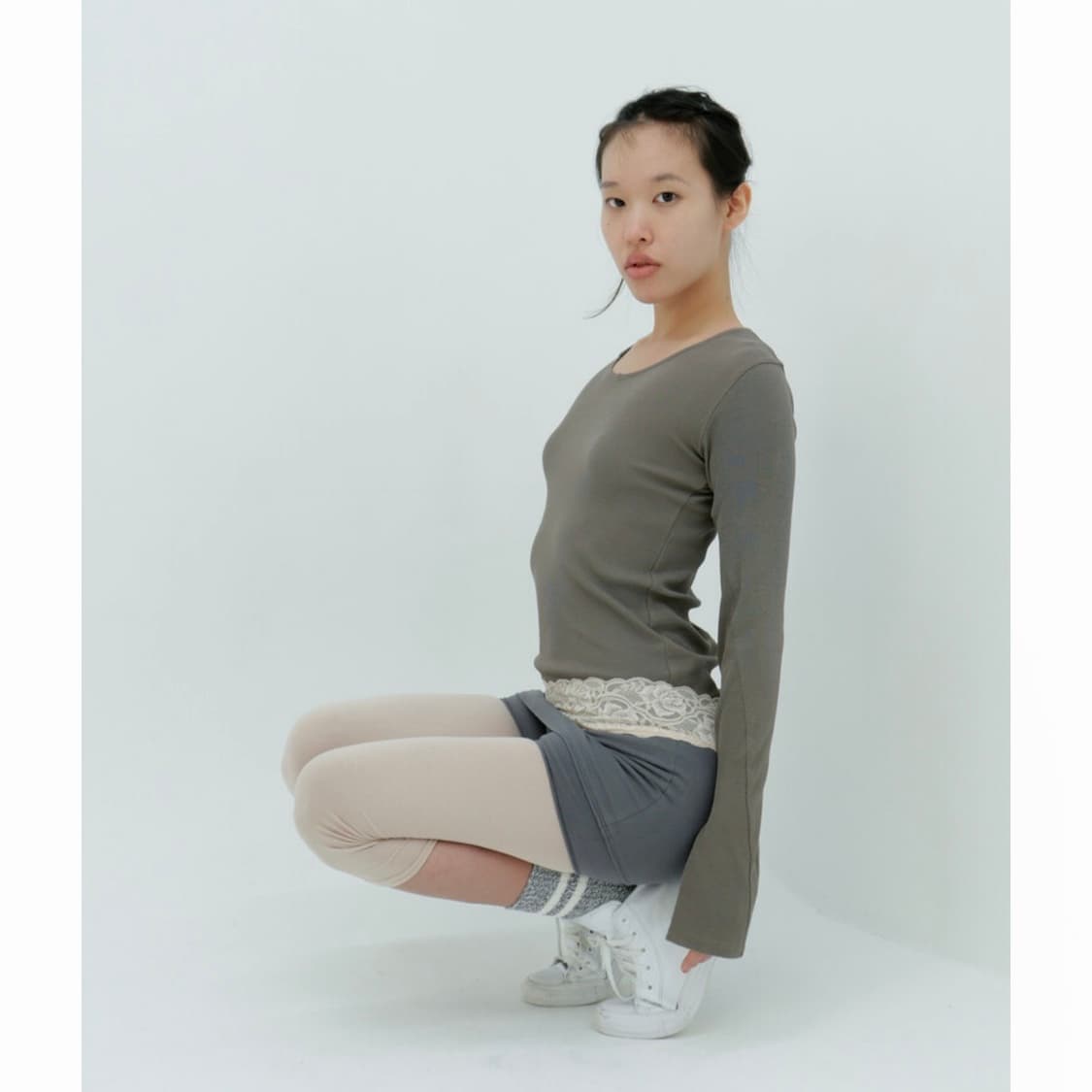 Chiyagi humble Agae Top - mud 상품이미지7