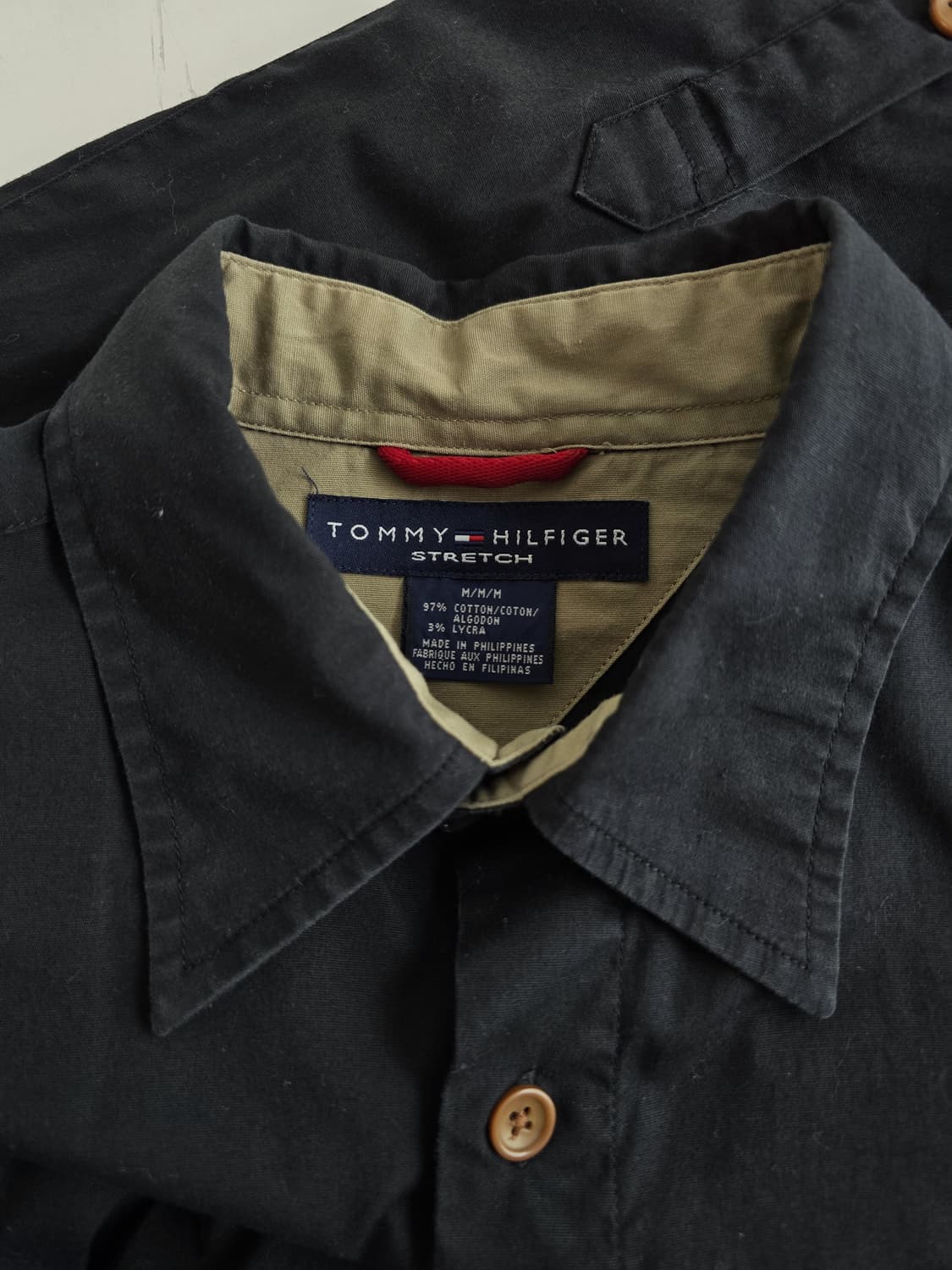 타미힐피거 스트레치 셔츠 블랙 M 상품이미지3