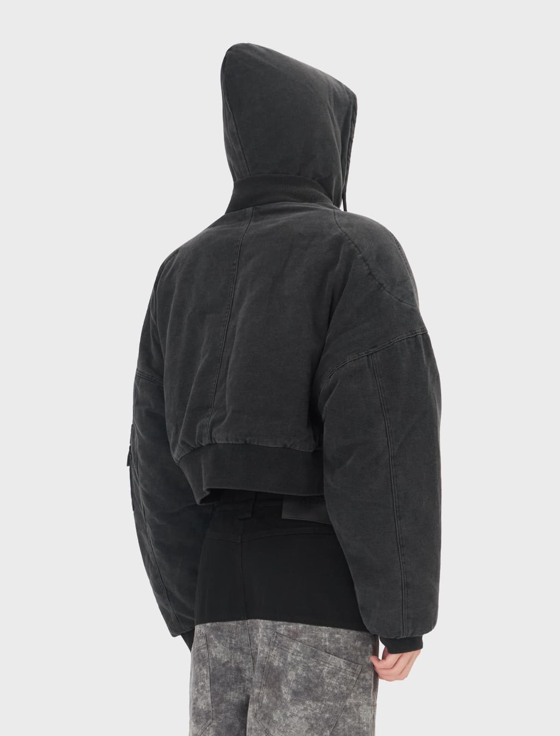 아르노드프랑스 베를린 크롭 보머 재킷 워시드 블랙 상품이미지4