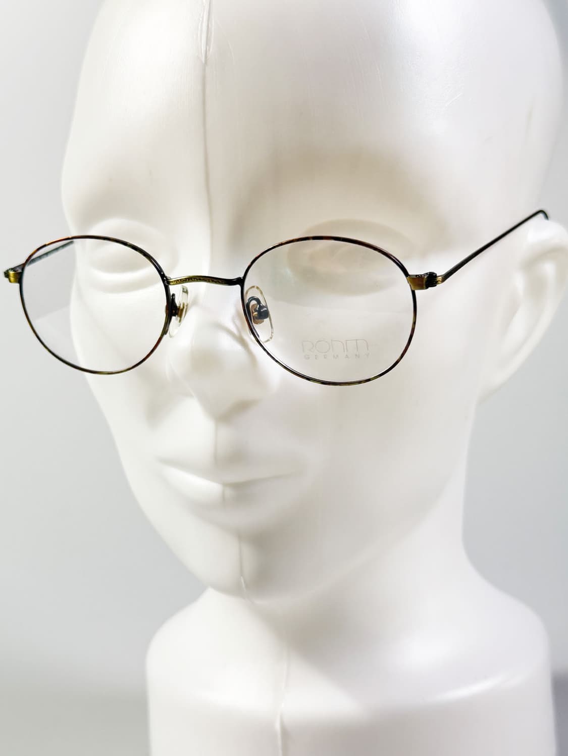 90s 독일제 ROHM 클래식 브라운 마블 슬림 라운드 빈티지 안경 상품이미지8