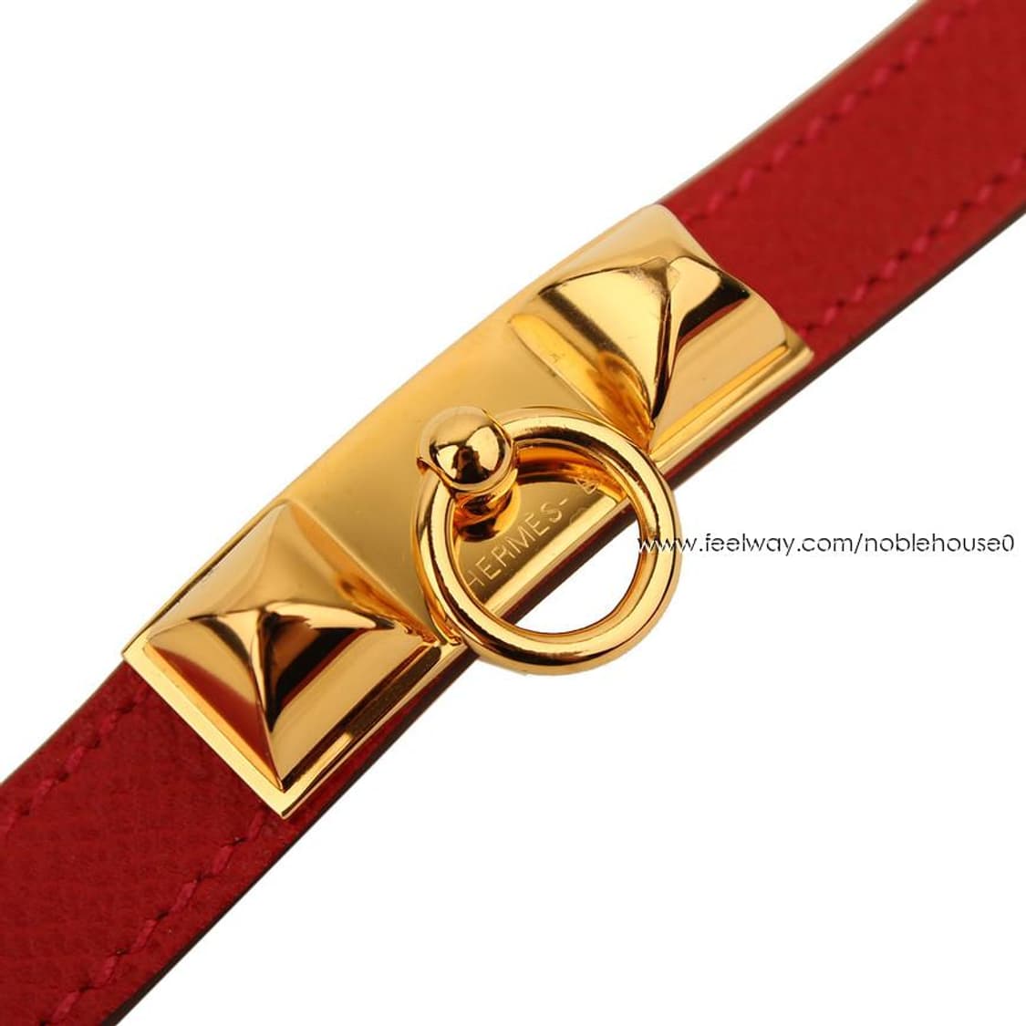 에르메스 메도르 레드 앱송 더블 스트랩 금장 팔찌 XS(T) 상품이미지3