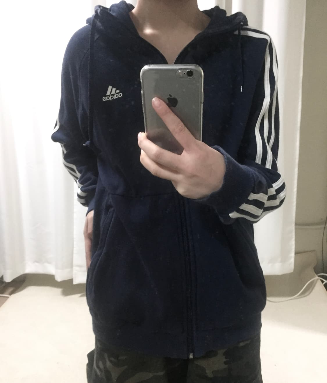 아디다스 네이비 트랙탑 후드집업 상품이미지1