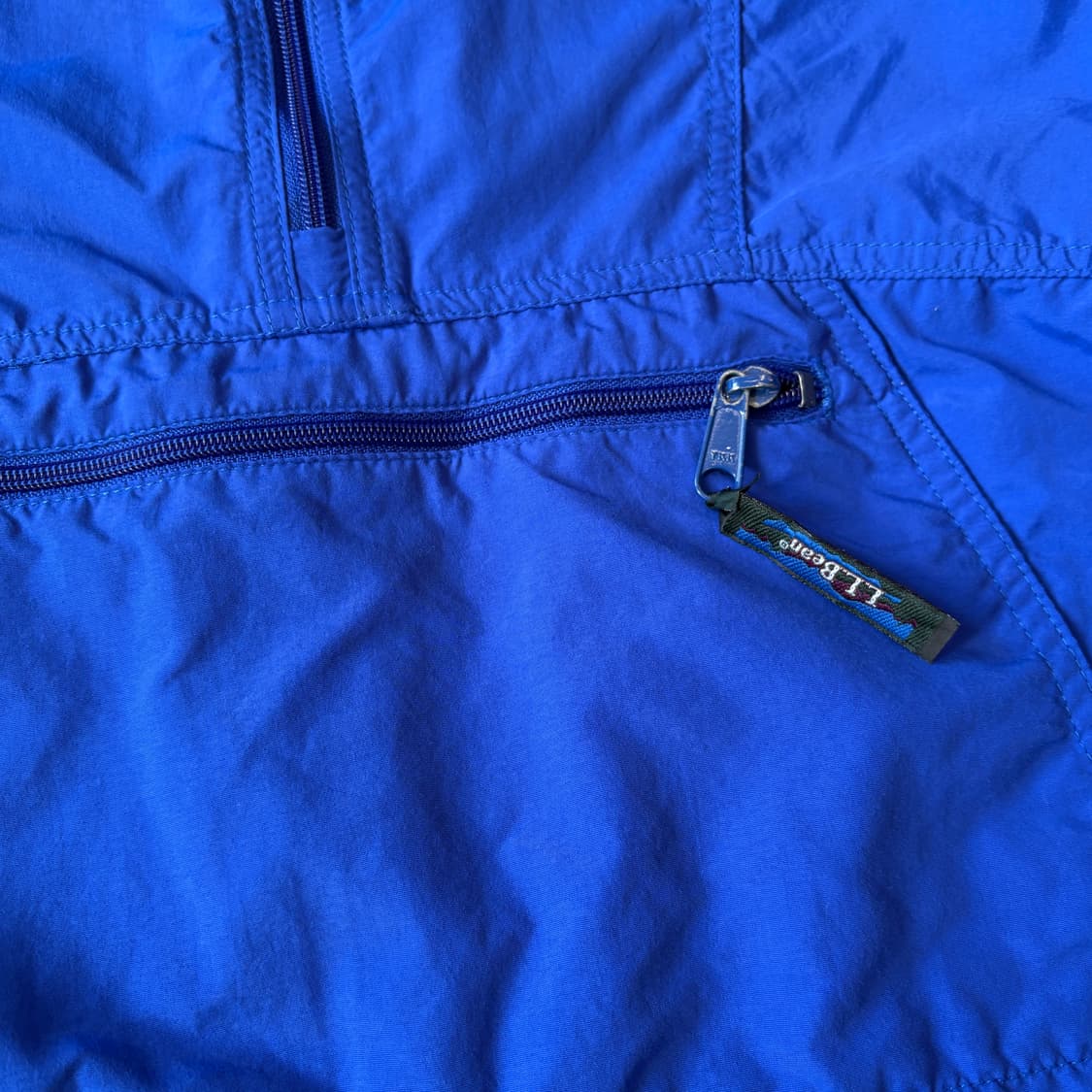 90s L.L.bean 90년대 미국 생산 엘엘빈 블루 패커블 바람막이 상품이미지5
