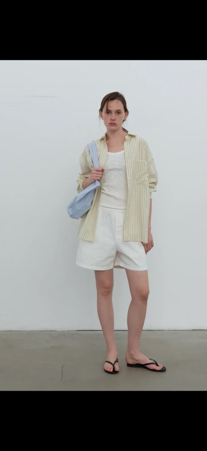 포저 스트라이프 루즈 핏 셔츠 상품이미지3