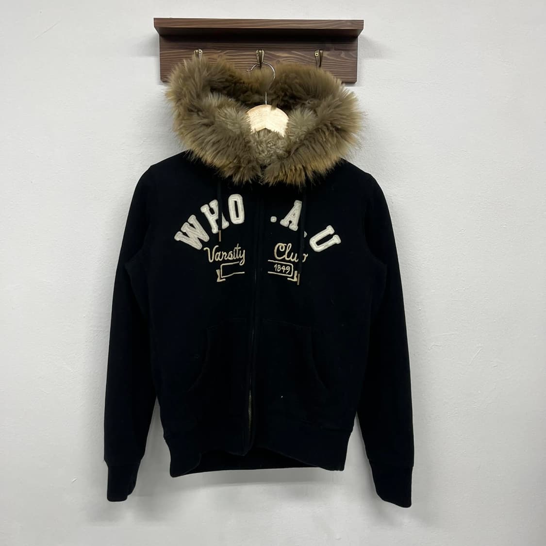 후아유 y2k 여리핏 후드퍼 울프죠 자켓 후드집업 희귀져지(S) 상품이미지4