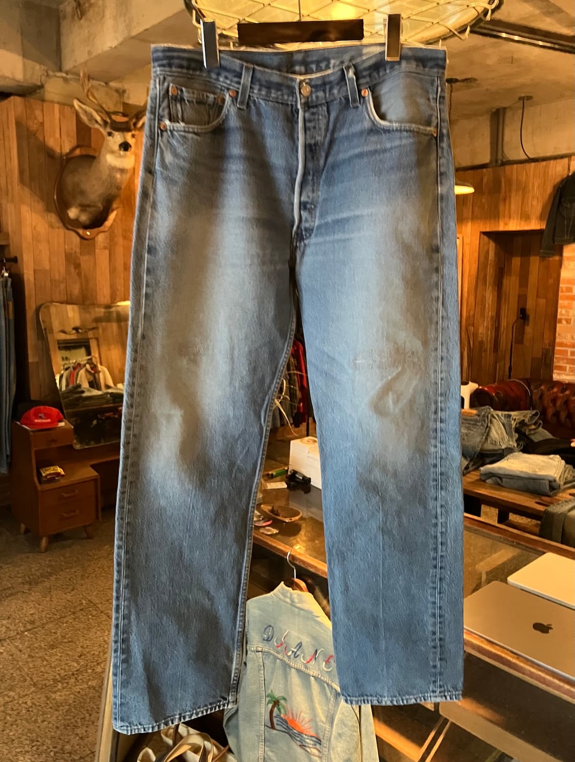 USA 빈티지 리바이스 501 데님 팬츠 상품이미지2