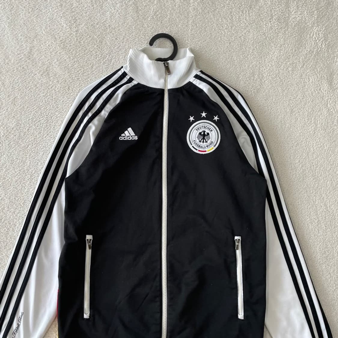95 아디다스 독일 트랙탑 져지 흰검 화이트 상품이미지2
