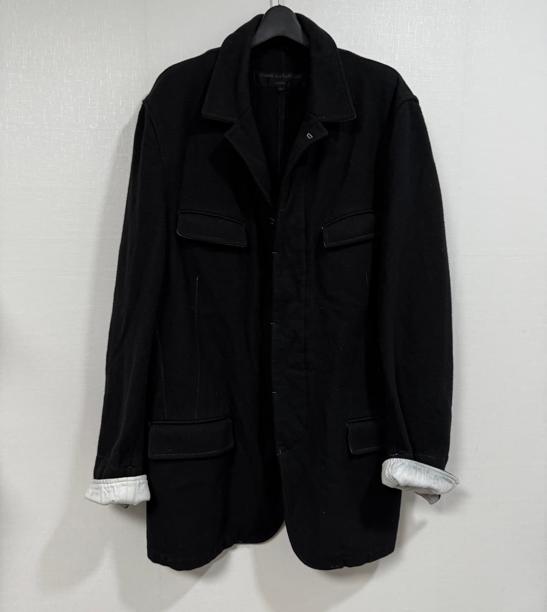 (예약중)꼼데가르송 옴므 울 스티치 코트 상품이미지3