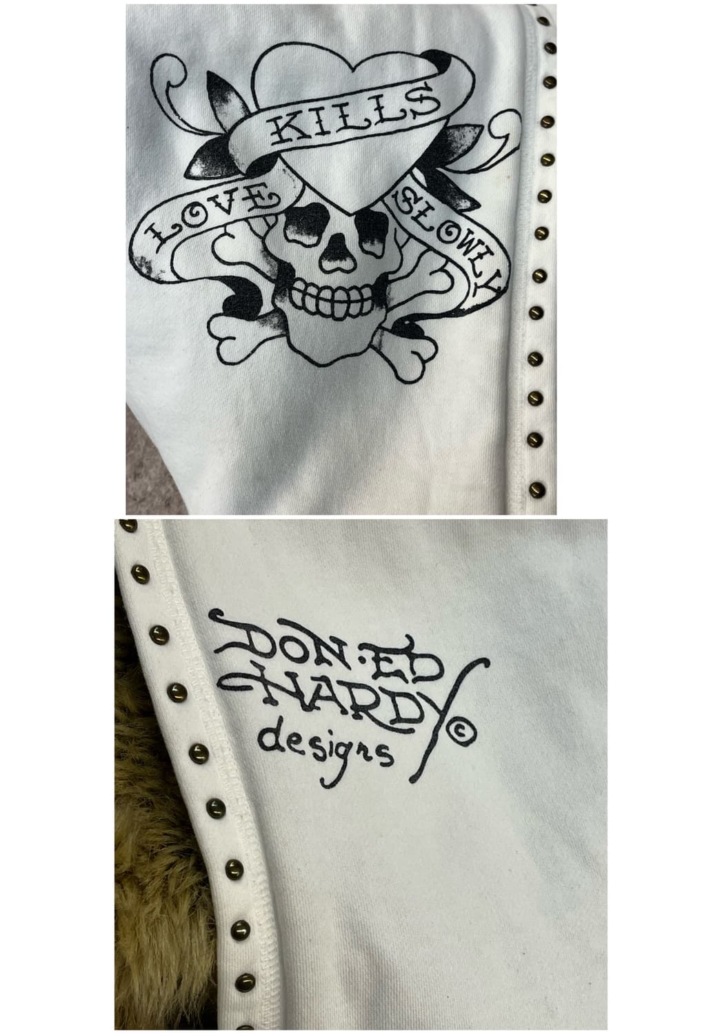 에드하디 큐빅 올드스쿨 타투 퍼 후드집업 아이보리 #csz2073 상품이미지5