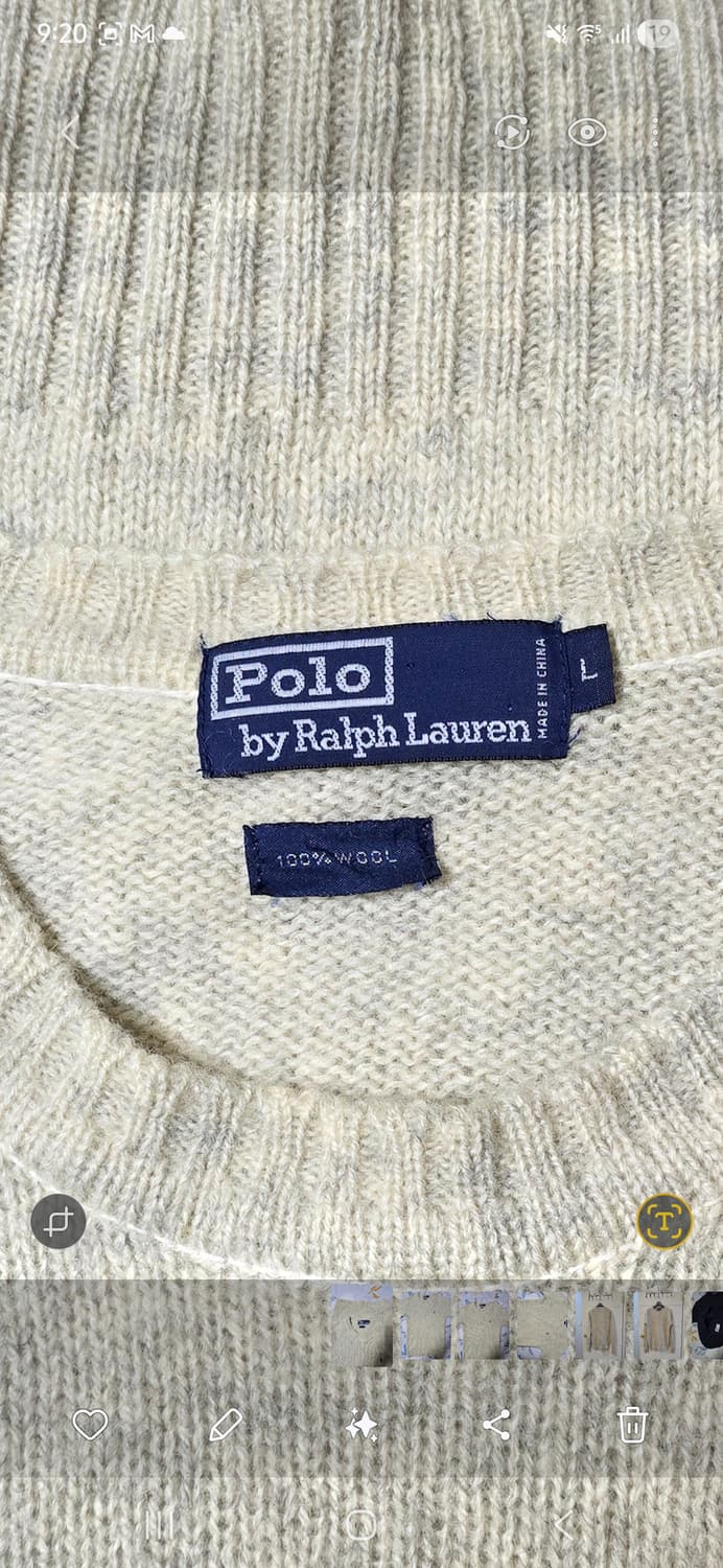 폴로 랄프로렌 남성 울 니트 L 상품이미지3