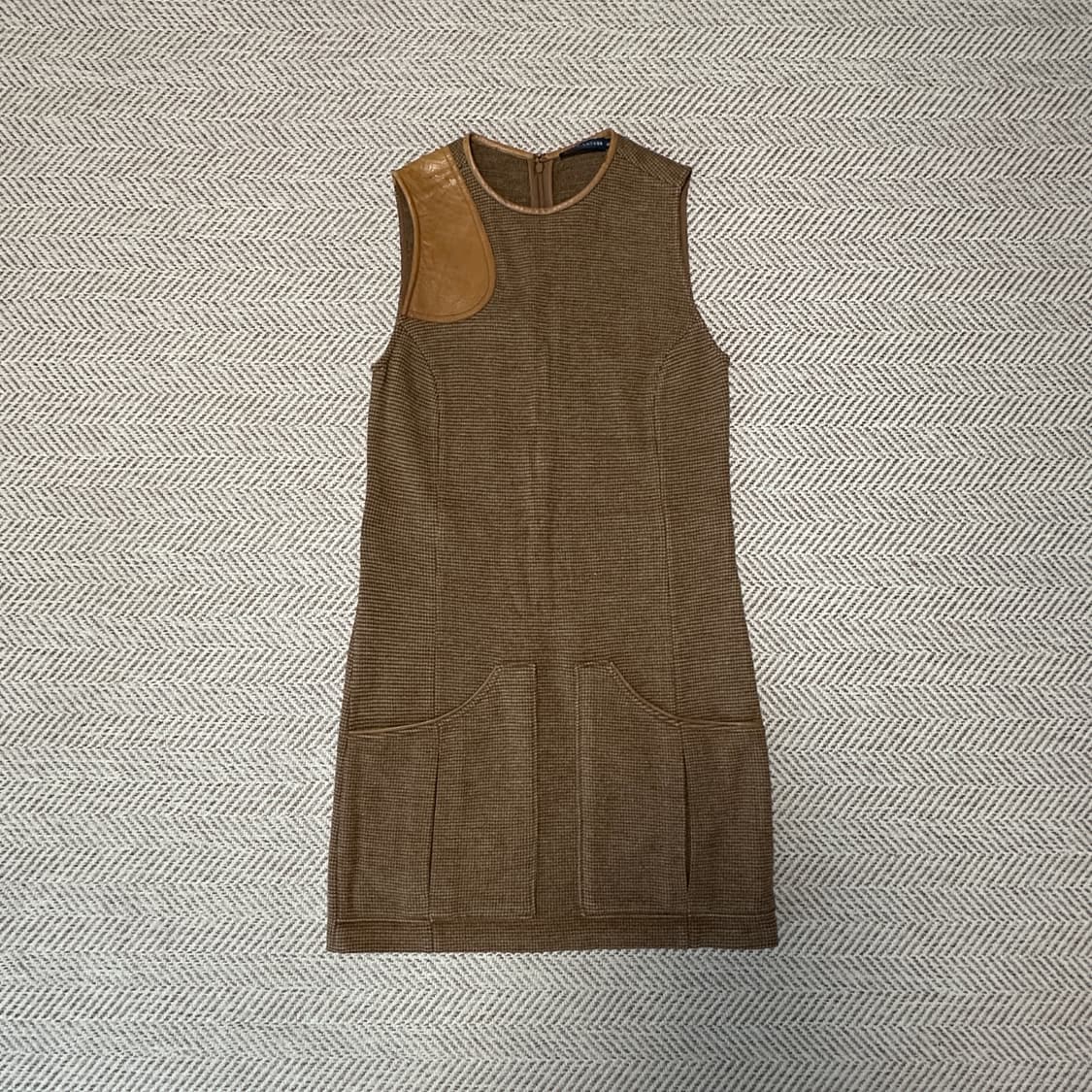 RALPH LAUREN wool leather point onepiece 상품이미지1
