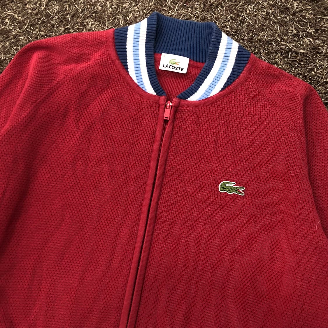 라코스테 코튼 니트 투웨이 블루종 자켓 상품이미지2