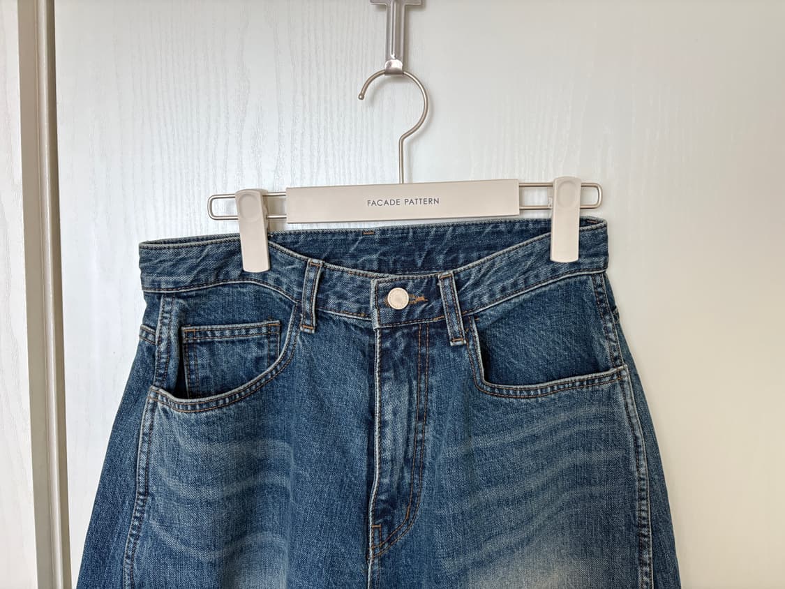 Wide Tapered Jeans Vintage washing S사이즈 상품이미지3