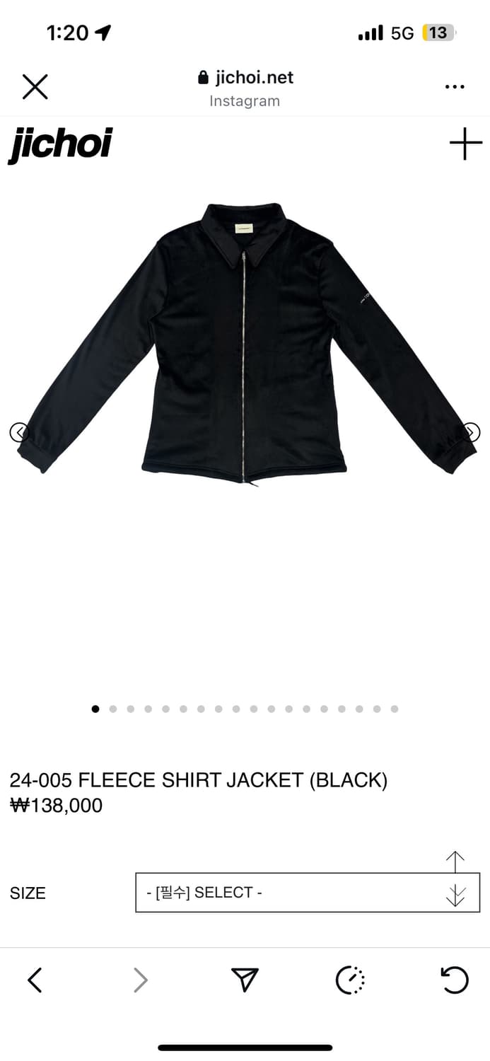 지초이 플리스셔츠자켓 24-005 FLEECE SHIRT JACKET 상품이미지2