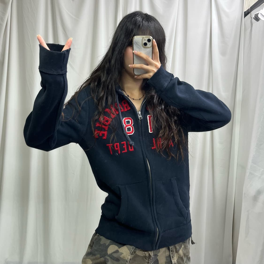 Abercrombie navy hood zip-up(새상품) 상품이미지1