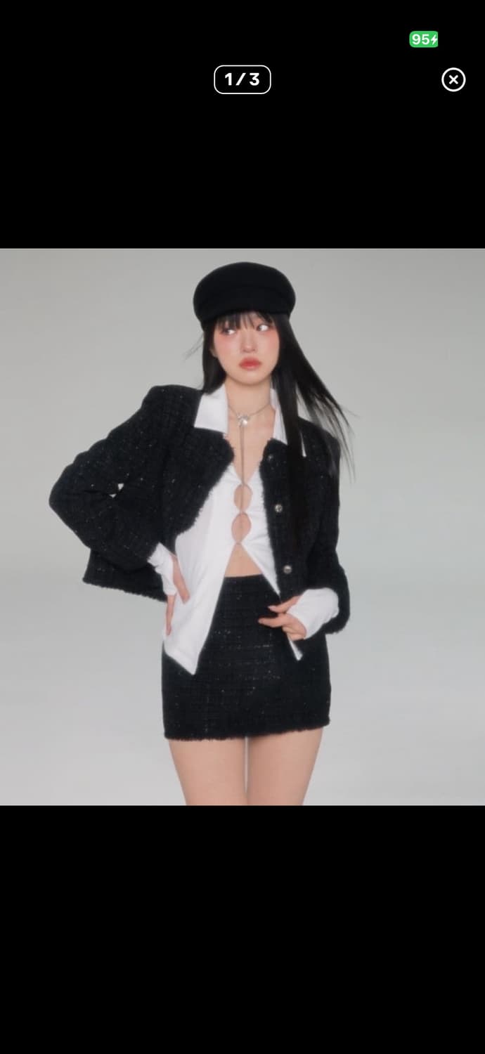 뉴얼린 Jennie Newlarin emblem 트위드 자켓 상품이미지1