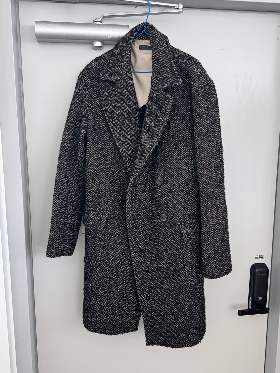 트위드 더블 라펠 코트 상품이미지1