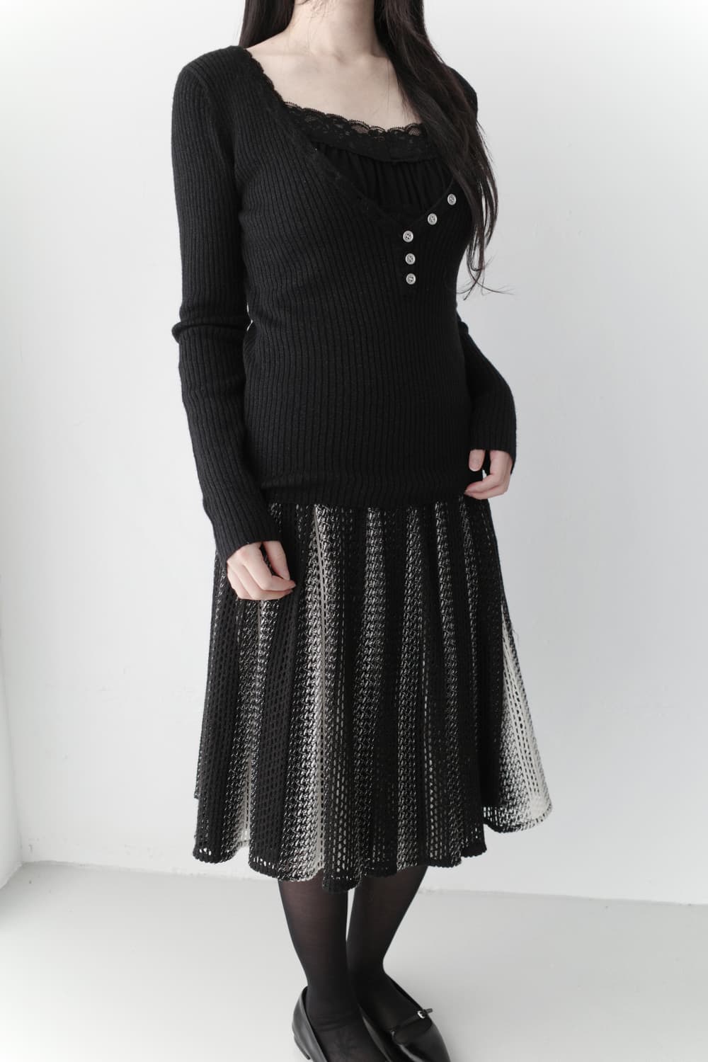 silver button knit 상품이미지5