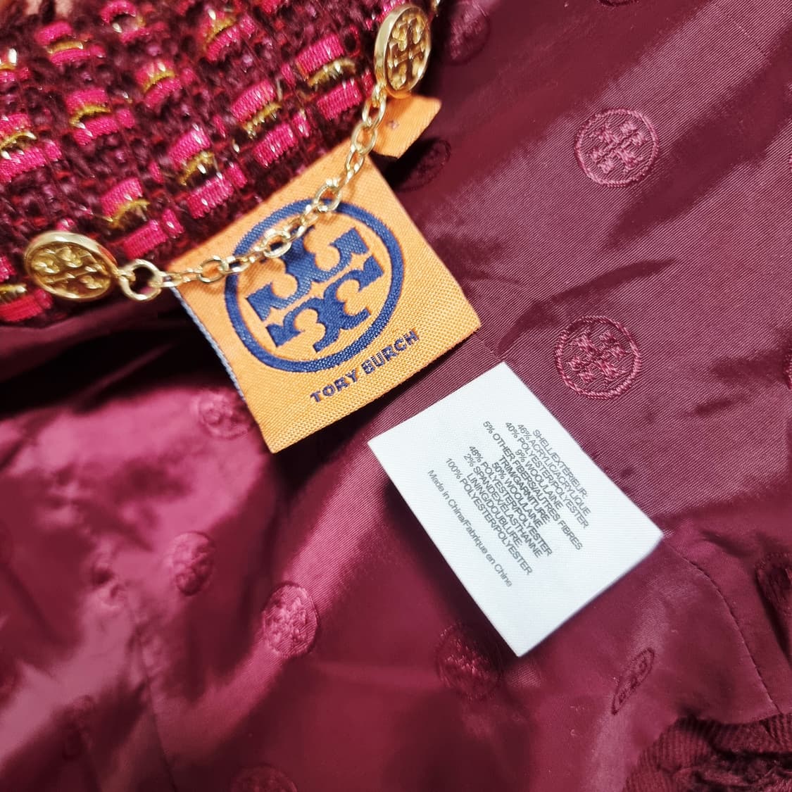 토리버치 트위드 시퀸 자켓 (55) 상태굿 상품이미지8