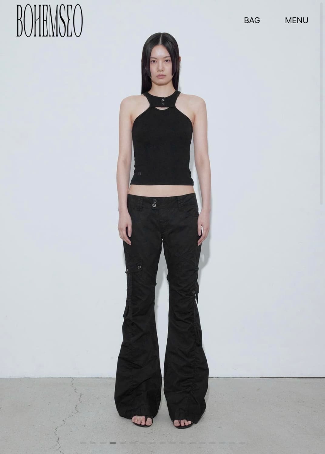 WASHED SHIRRING CARGO PANTS 상품이미지1