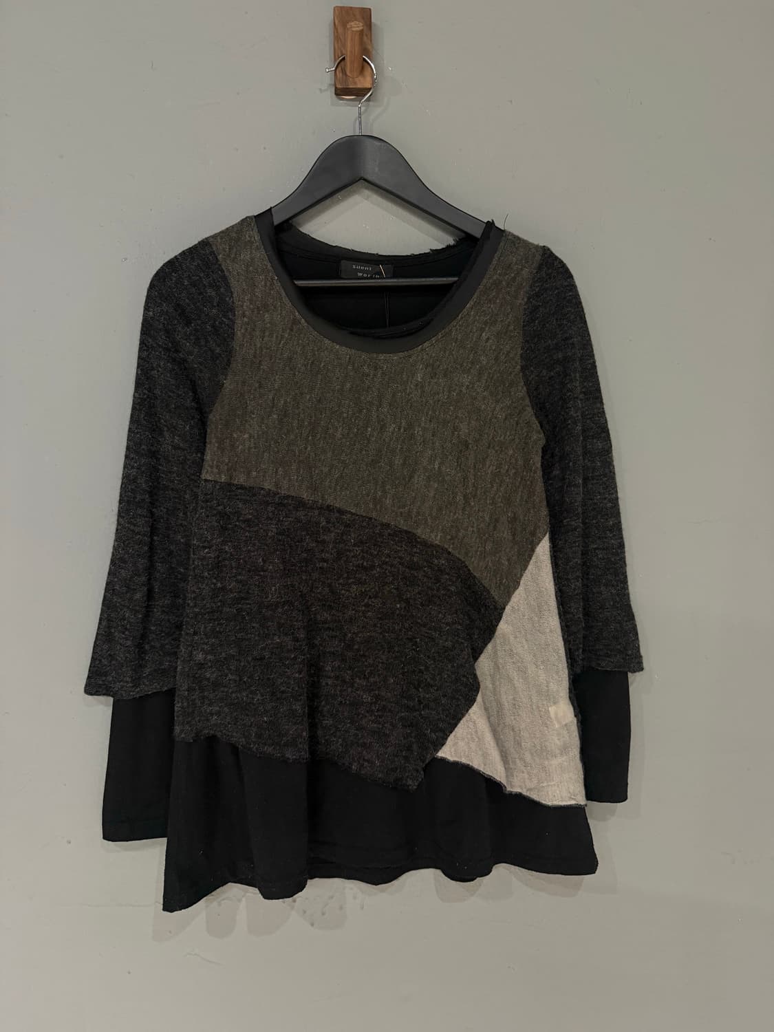 patchwork design layered long sleeve 상품이미지5