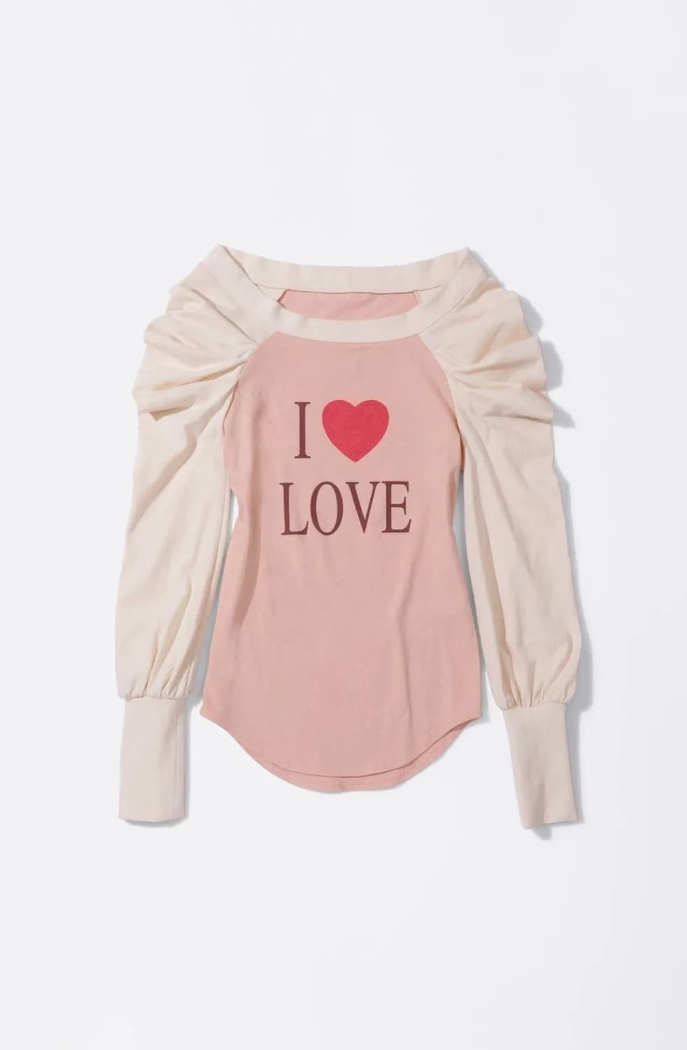 스컬프터 love off shoulder tee peach 상품이미지1