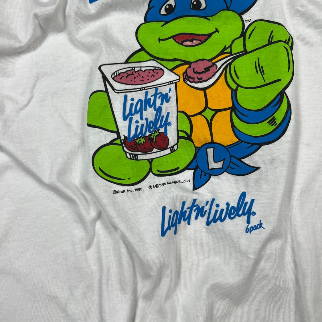 90‘s 90년대 light n lively 프린트 반팔티 상품이미지5