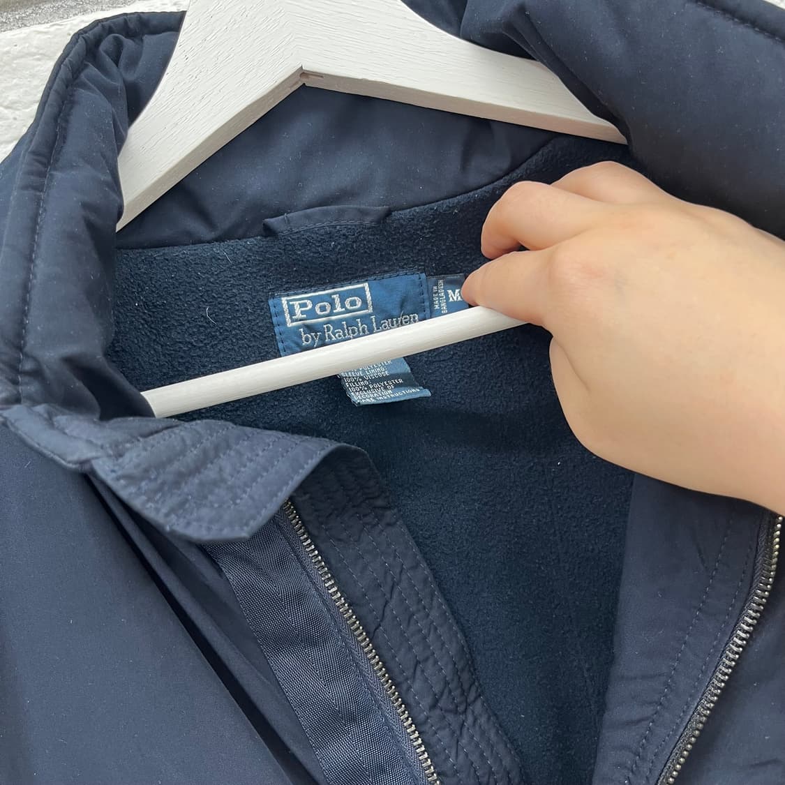 미국 빈티지 폴로 랄프로렌 네이비 바람막이 기모자켓-M 95 상품이미지2
