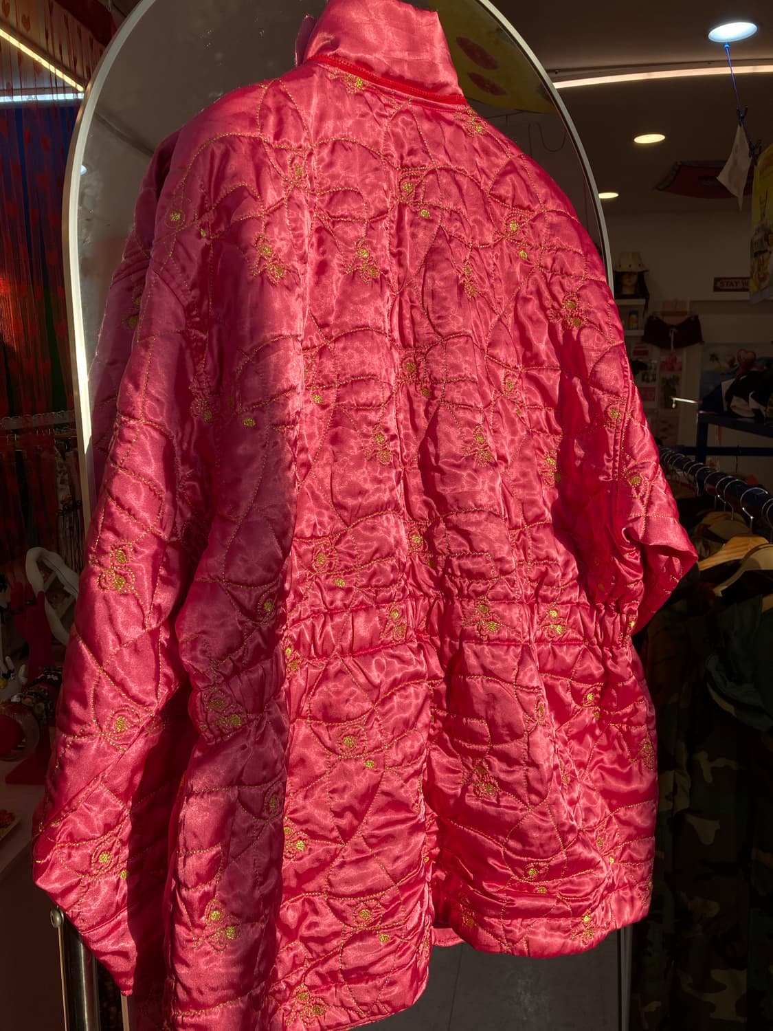 핑크 자수 패딩 상품이미지6