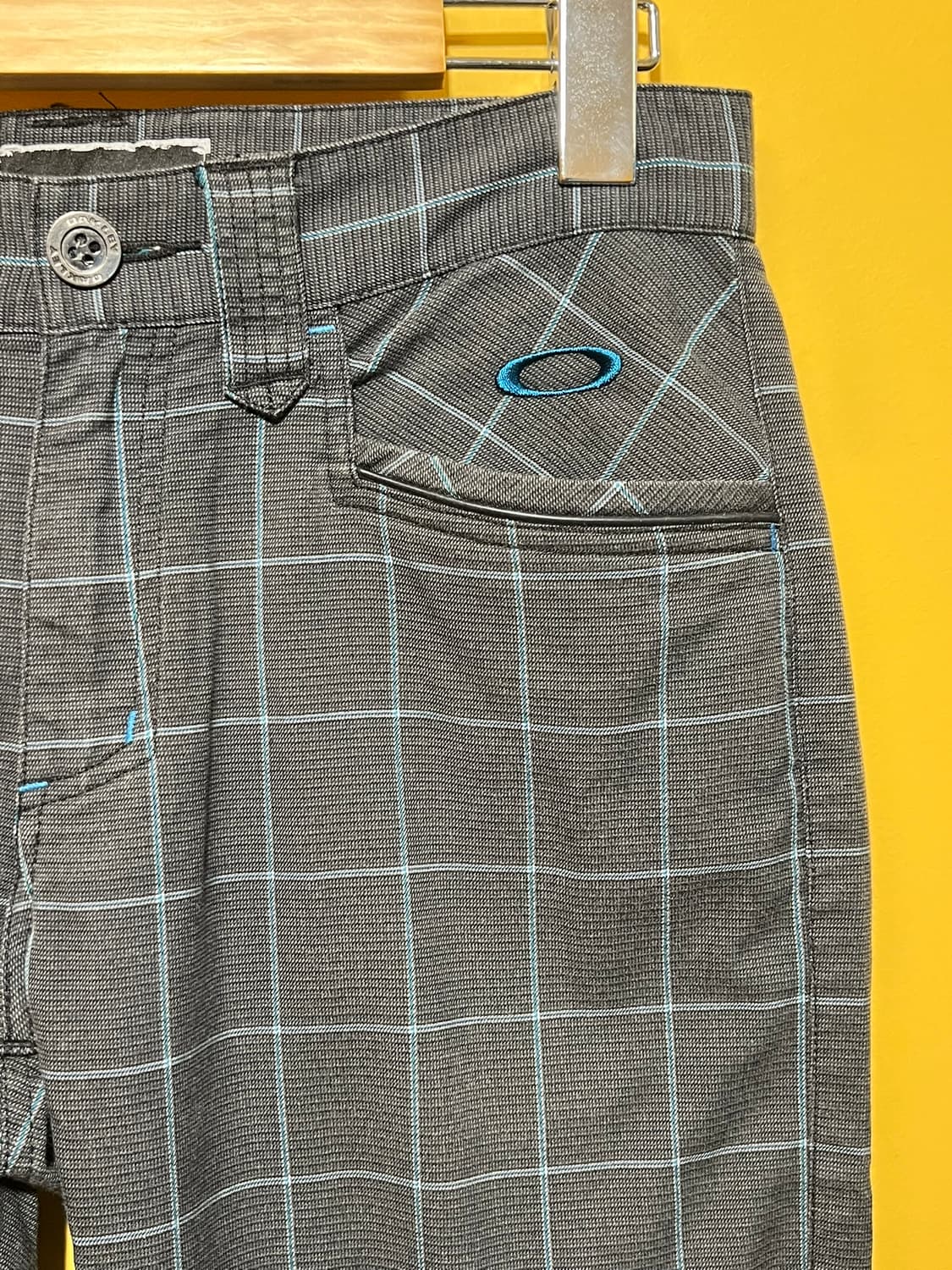 [30] 오클리 Oakley 아카이브 체크 팬츠 스컬 자수 Y2K 슬랙스 상품이미지3
