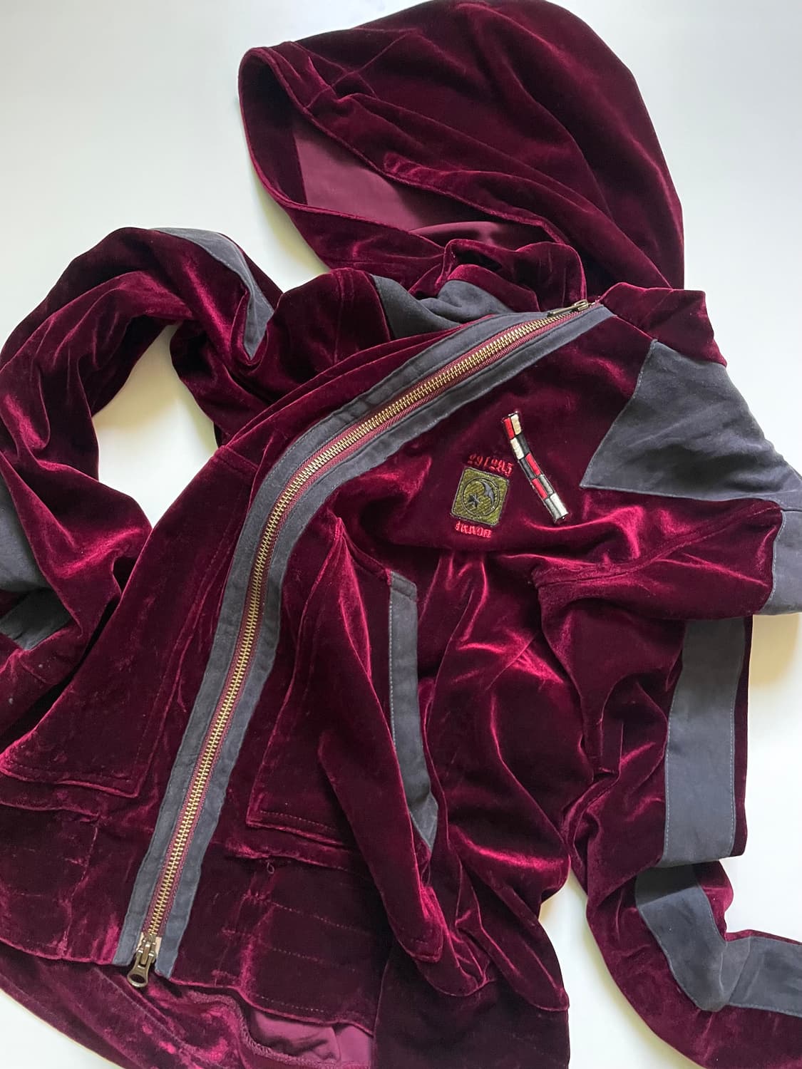 291295=HOMME 벨벳 집업 상품이미지2