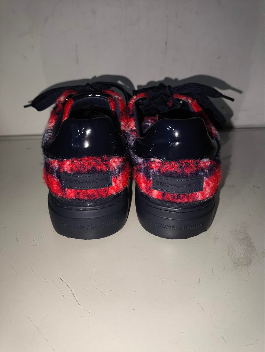 370 240mm 슈콤마보니 타탄체크 아이콘 스니커즈 상품이미지8