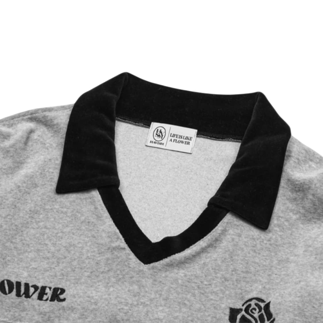 HAVISM, OVERSIZE VELOUR V-NECK L/S TEE 상품이미지3