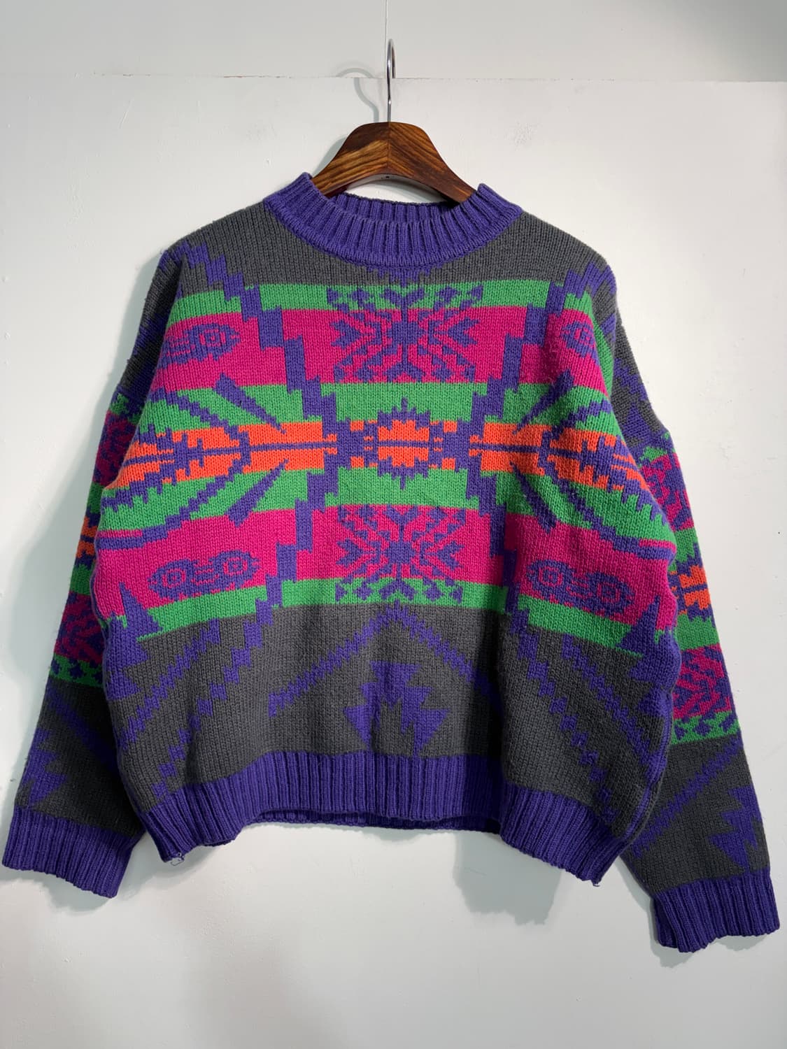 [L] 90s 노르딕 크롭니트  상품이미지1